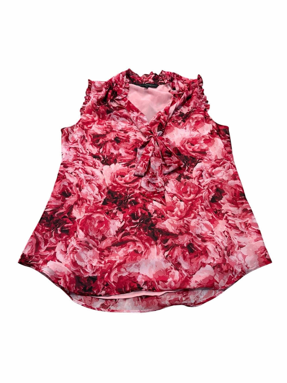 WHBM pink floral blouse